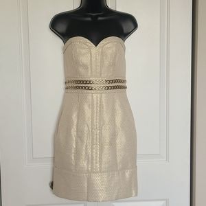 Laundry by Shelli Segal gold dress size 2